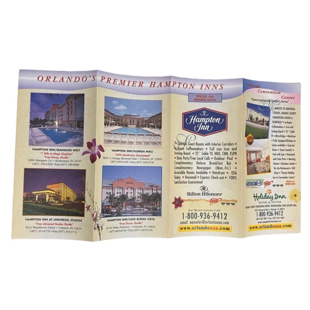Vintage Orlando Florida Hotel Travel Brochure Advertising